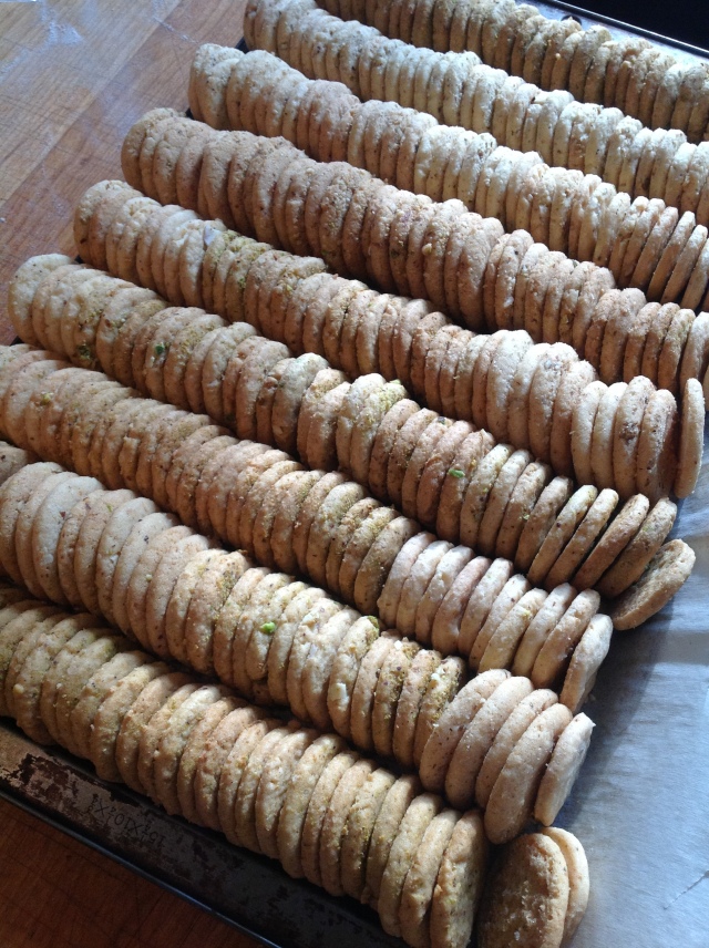 a double batch of sablés